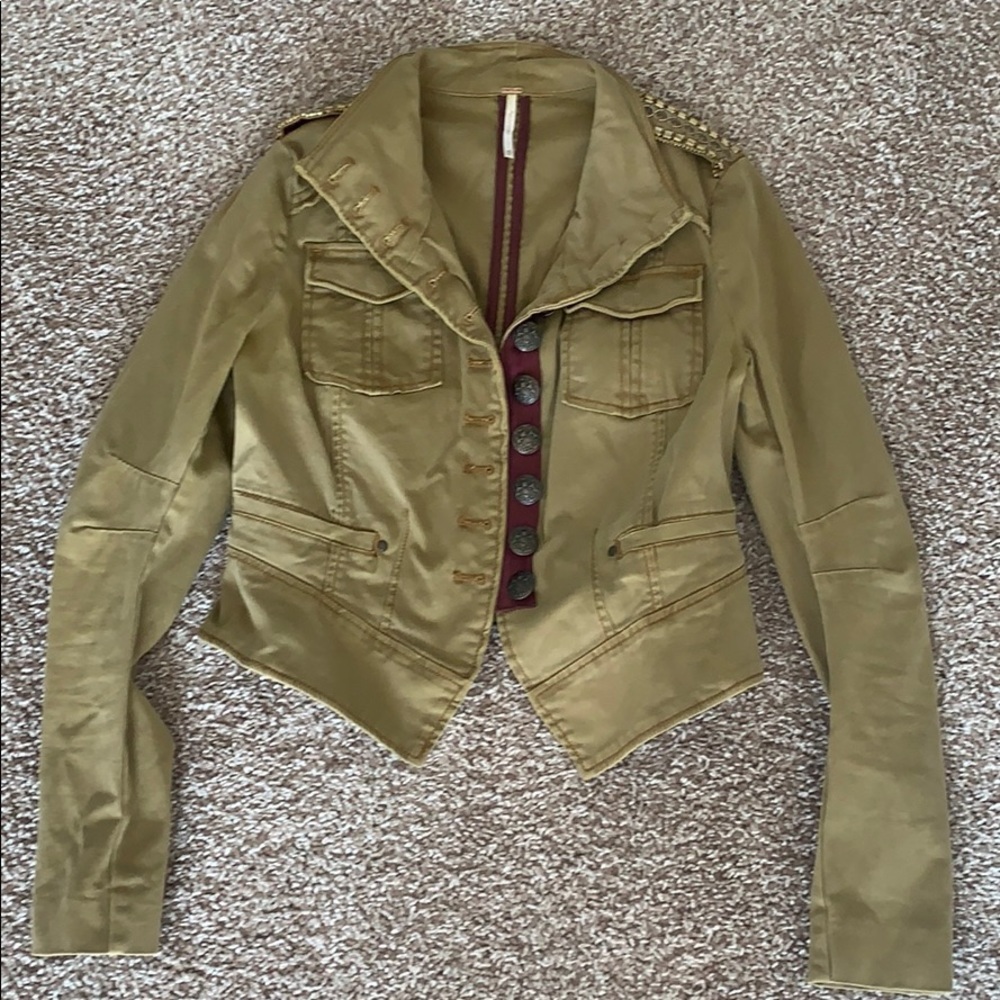 Free People cropped military jacket